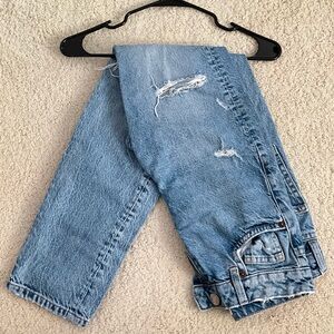 Zara ripped mom-fit jeans